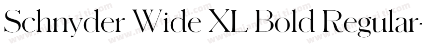 Schnyder Wide XL Bold Regular字体转换